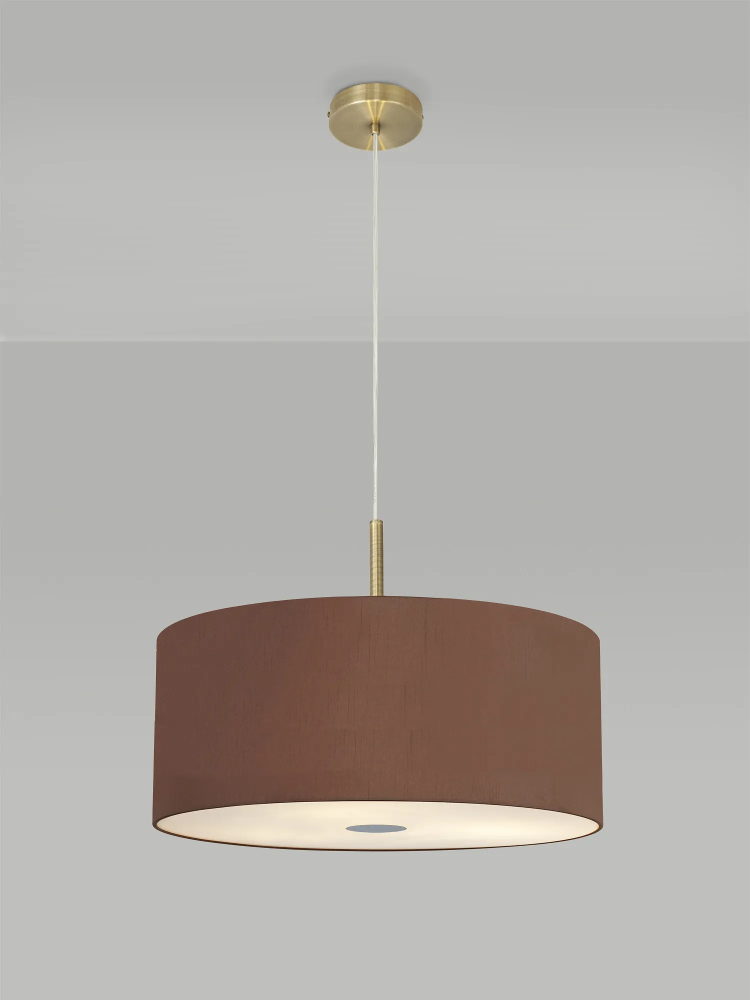 Baymont 60cm 5 Light Pendant Antique Brass; Raw Cocoa/Grecian Bronze; Frosted Diffuser DK0520  Deco Baymont AB RC